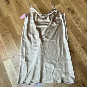 Birdy Grey champagne / light gold Satin Midi Dress in 2X